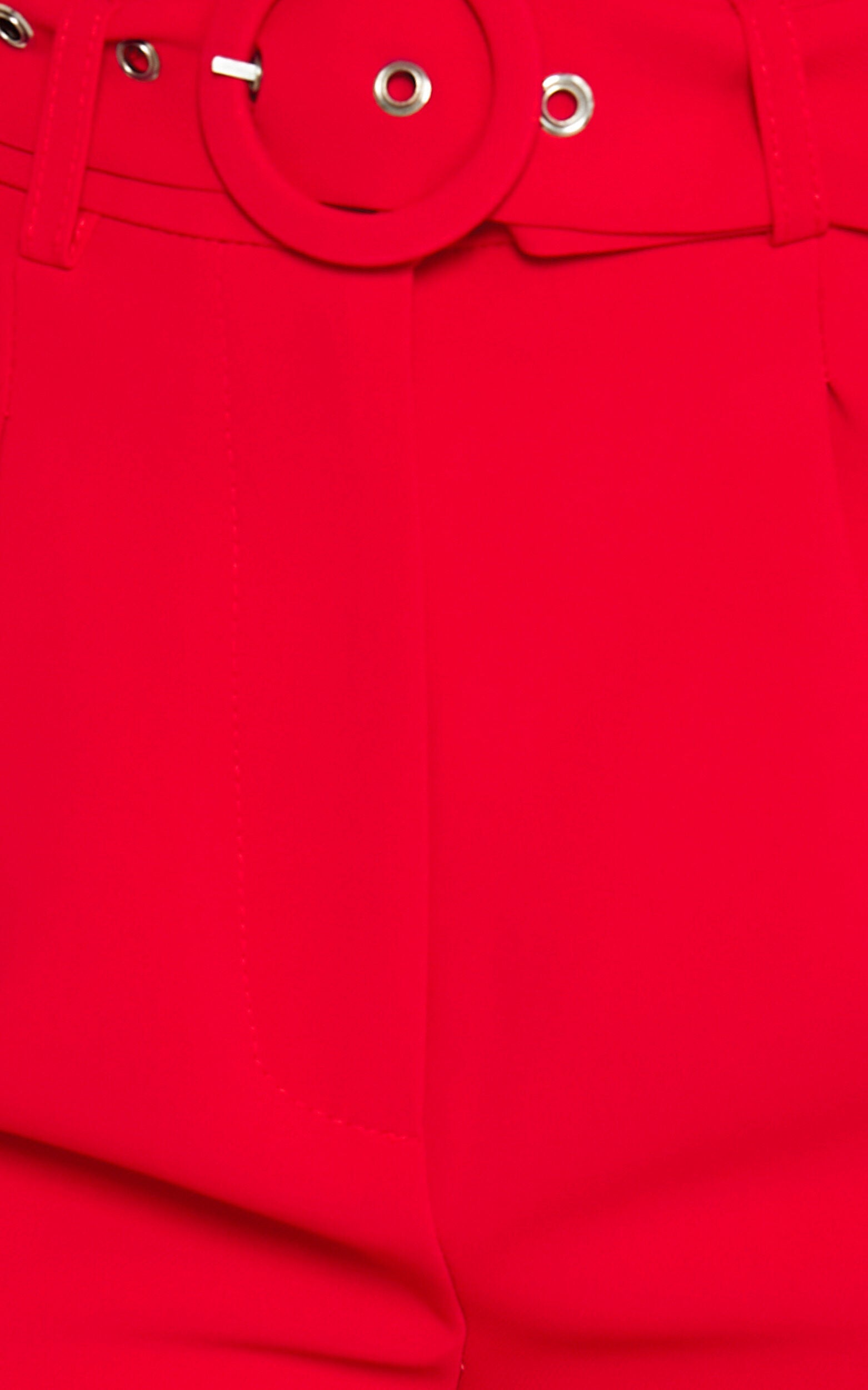 Reyna Two Piece Set - Crop Top and Tailored Pants Set in Red