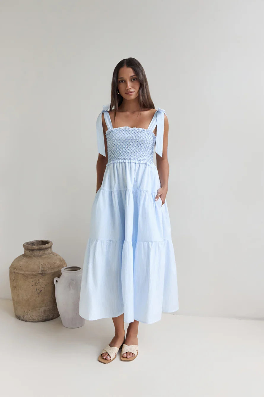 So Far So Long Maxi Dress Blue